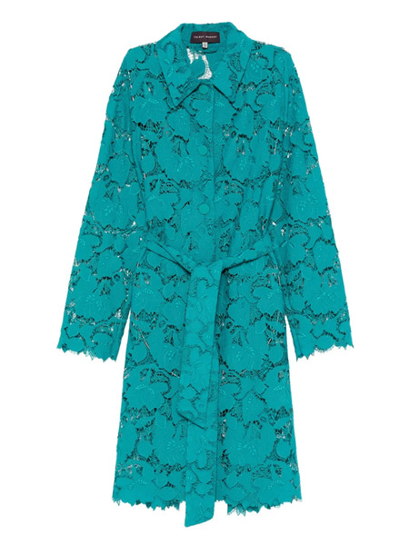  Talbot Runhof Floral-lace Coat - Blue 