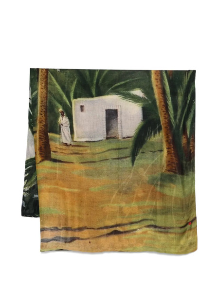  Talking Walls Multi-coloured Printed Scarf - Green 
