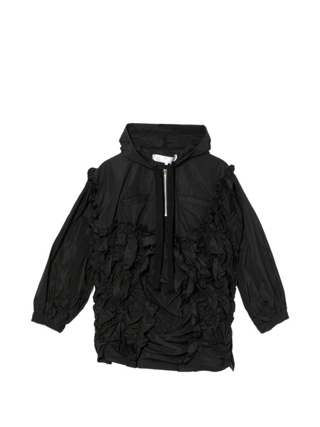 Tao Ruffled Hooded Jacket - Black 