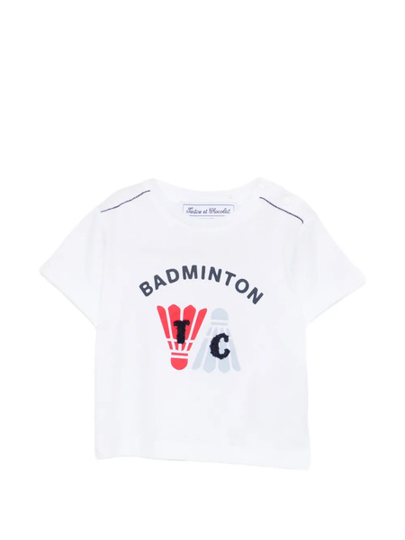  Tartine Et Chocolat Badminton-print T-shirt - White 