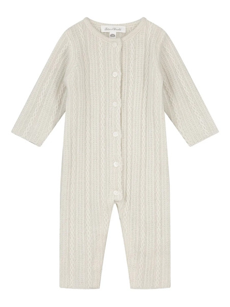  Tartine Et Chocolat Button-up Romper - Neutrals 