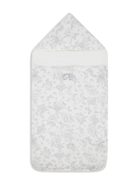  Tartine Et Chocolat Floral-print Blanket - White 