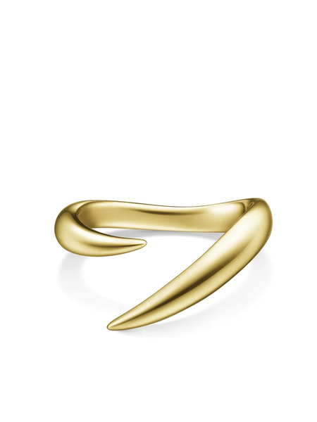  Tasaki 18k Yellow Gold Collection Line Danger Line Horn Plus Ring 