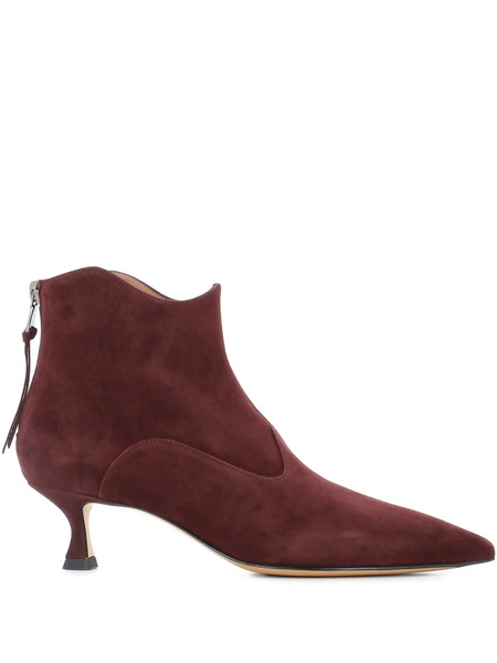  Tassinari Pointed-toe Suede Ankle Boots - Red 