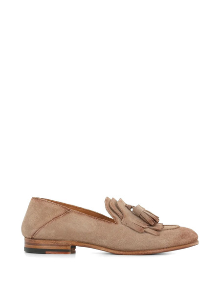  Tassinari Tassel Suede Loafers - Neutrals 