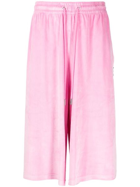  Team Wang Design Brushed-effect Drawstring Bermuda Shorts - Pink 