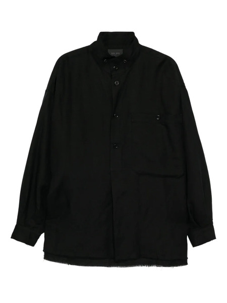  Team Wang Design Draped Acceptance Shirt - Black 