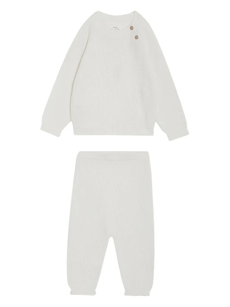  Teddy & Minou Button-detailed Trousers Set - Neutrals 