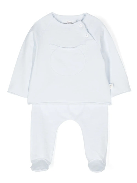 Teddy & Minou Cat-patch Pajama Set - Blue 