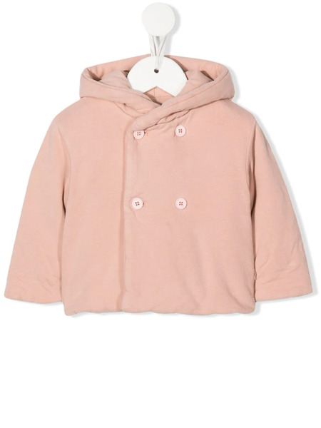  Teddy & Minou Double-breasted Hooded Jacket - Pink 
