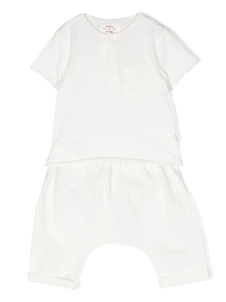  Teddy & Minou Drop-crotch Drawstring Trousers - White 