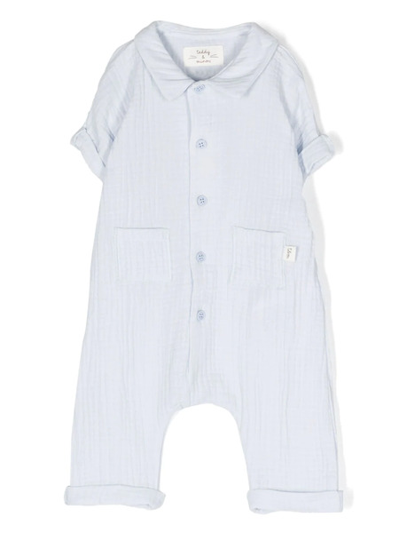  Teddy & Minou Plain Cotton Romper - Blue 