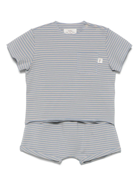  Teddy & Minou Striped Shorts Set - Blue 