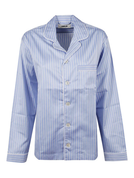  Tekla Striped Pyjamas Shirt - Blue 