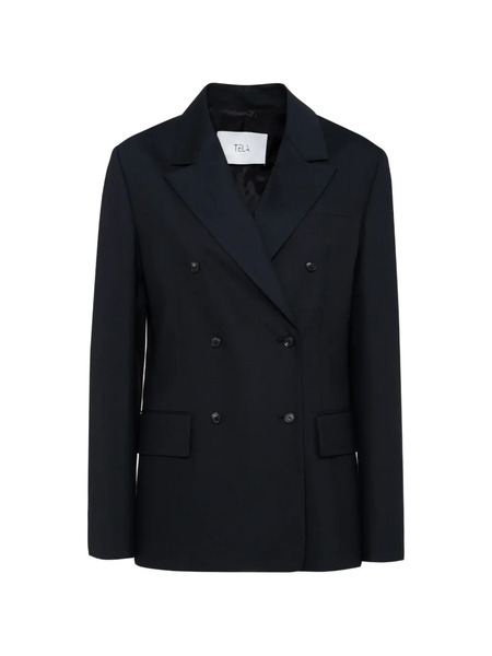  Tela Double-breasted Blazer - Black 
