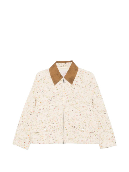  Tela Floral-print Collar Jacket - Neutrals 