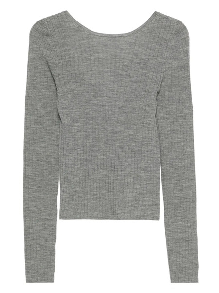  Tela Scoop-back Sweater - Grey 