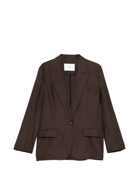  Tela Single-breasted Blazer - Brown 