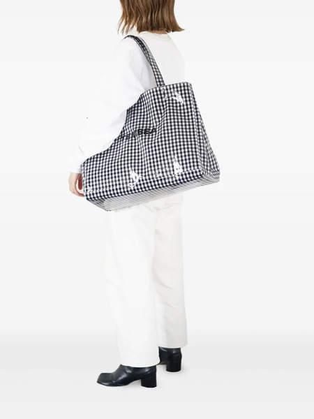  Tembea Carry Gingham Shoulder Bag - Black 