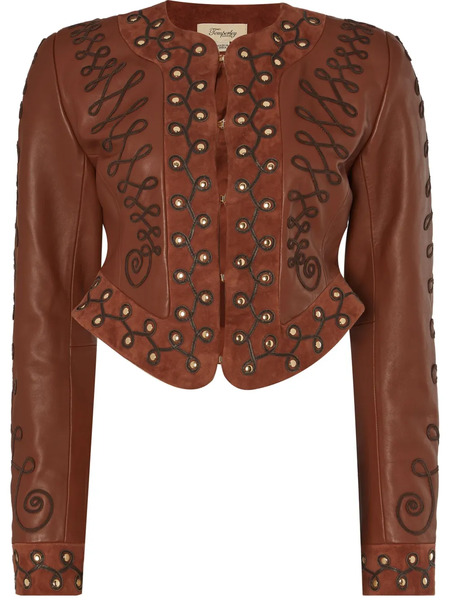  Temperley London Pablo Leather Jacket - Brown 
