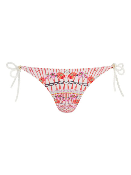  Temperley London Pomegranate Floral-print Bikini Bottom - Pink 