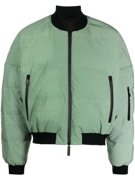  Templa Reflective Bomber Padded Jacket - Green 