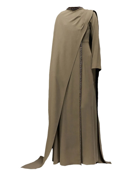  Tha Seen Beaded-embroidered Maxi Dress - Neutrals 
