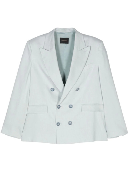  The Andamane Linen-blend Double-breasted Blazer - Blue 
