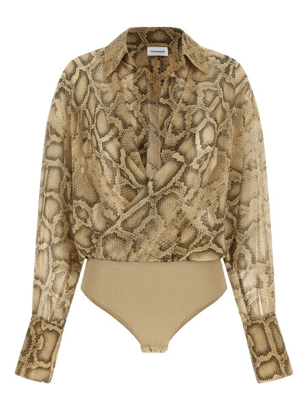  The Andamane Paloma Python-print Bodysuit - Neutrals 