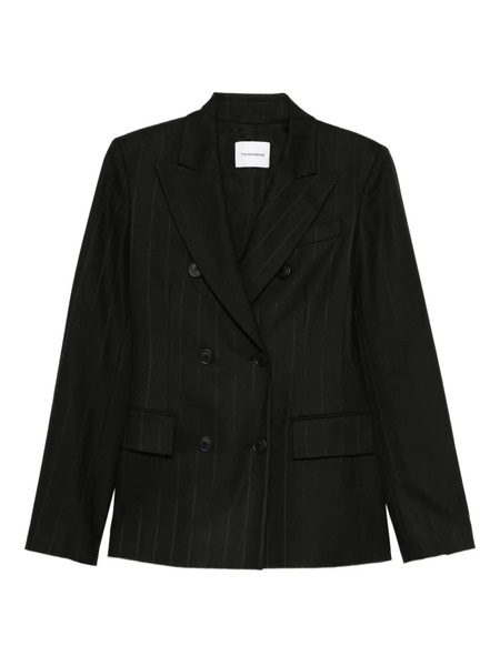  The Andamane Pinstriped Double-breasted Jacket - Black 
