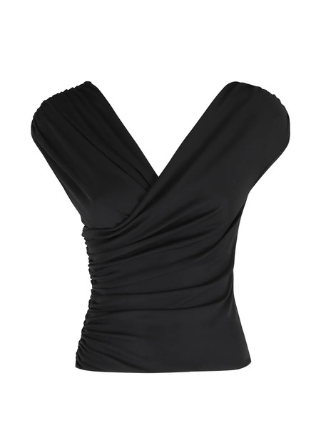  The Andamane Ruched Blouse - Black 