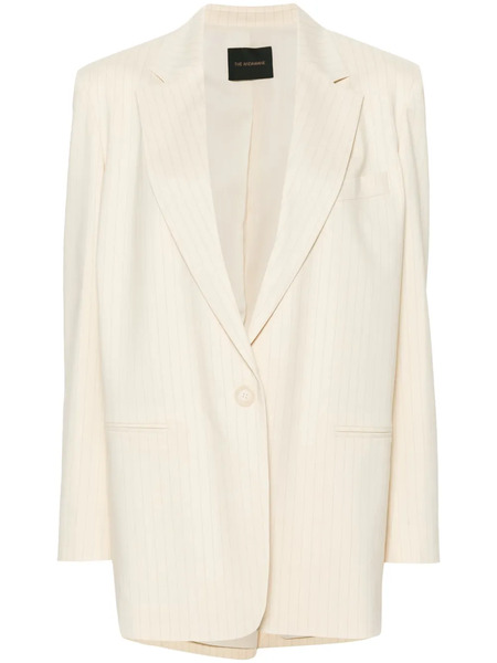  The Andamane Single-breasted Pinstriped Blazer - Neutrals 