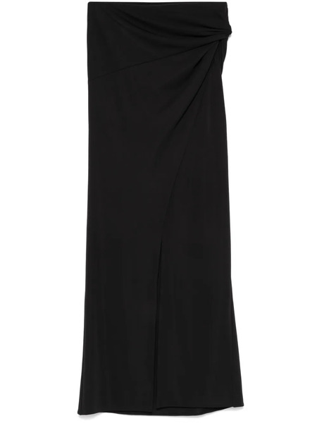  The Andamane Wrap-effect Midi Skirt - Black 