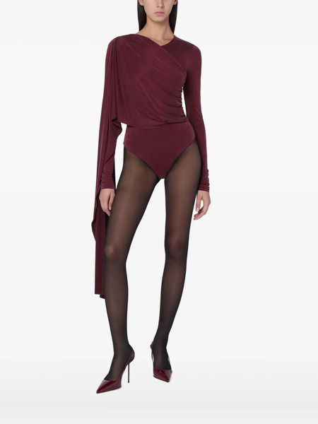  The Andamane Xenia Cape-effect Bodysuit - Red 