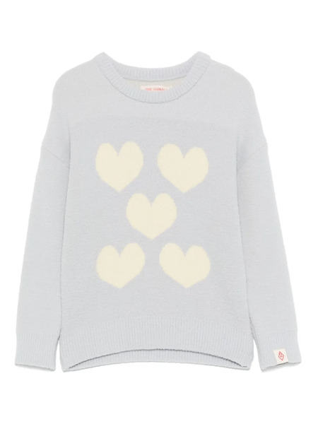  The Animals Observatory Bull Heart-pattern Sweater - Grey 