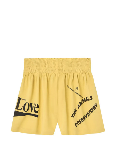  The Animals Observatory Graphic Elasticated Shorts - Yellow 
