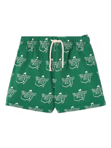  The Animals Observatory Hedgehog Print Shorts - Green 