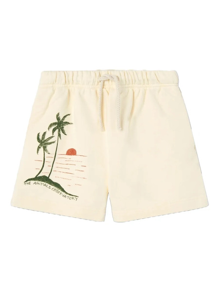  The Animals Observatory Hedgehog Print Shorts - Neutrals 