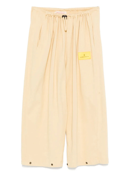  The Animals Observatory Logo-patch Wide-leg Trousers - Neutrals 