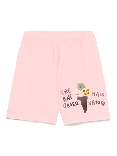  The Animals Observatory Logo-print Shorts - Pink 