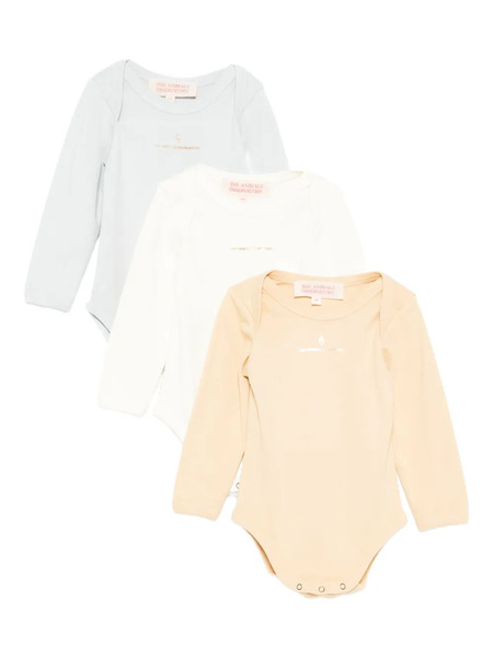  The Animals Observatory Long-sleeve Bodies (pack Of Three) - Blue 