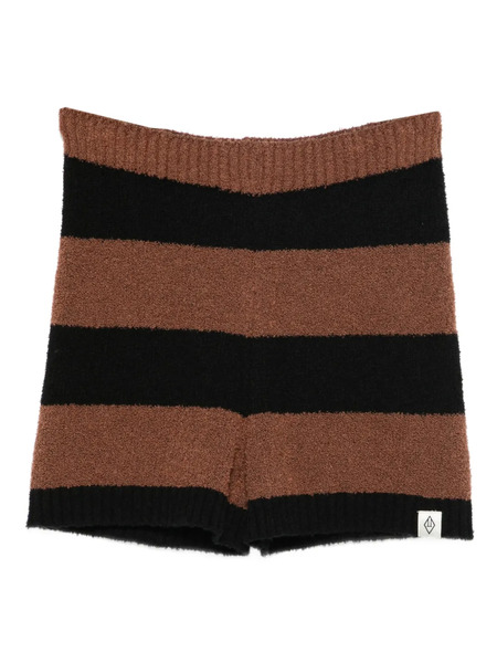  The Animals Observatory Striped-pattern Shorts - Brown 