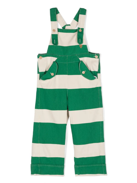  The Animals Observatory The Mule Stripe-pattern Jumpsuit - White 