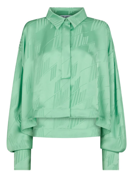  The Attico Embossed-pattern Blouse - Green 
