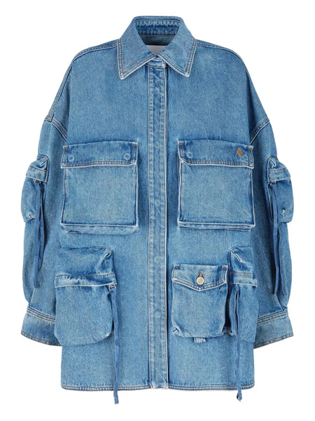  The Attico Fern Denim Coat - Blue 