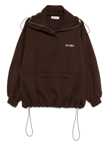  The Attico Half Zip-up Jacket - Brown 
