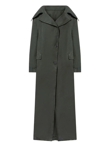  The Attico Large-collar Button-fastening Coat - Green 