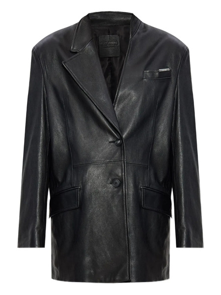 The Attico Leather Jacket - Black 