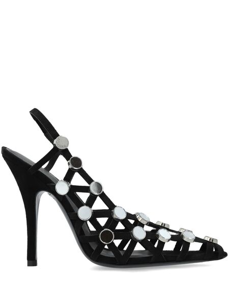  The Attico 100mm Grid Pumps - Black 