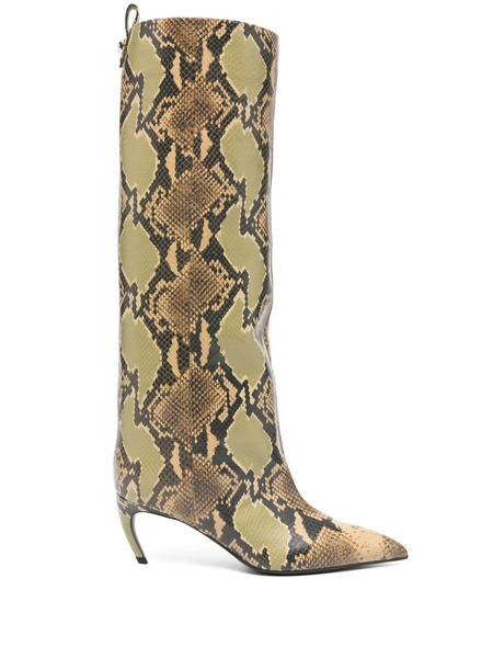  The Attico 70mm Lea Boots - Green 